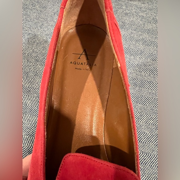 Aquaitalia red suede loafers size 7.5 US - Picture 4 of 7